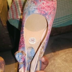 (Unused)Floral Wedges For Women