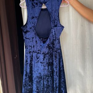 Velvet Dress- Navy Blue