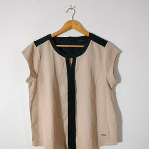 Tan& Black Casual Top (Women's)