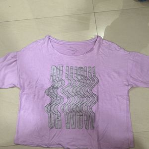 Soft Lavender Casual T-Shirt