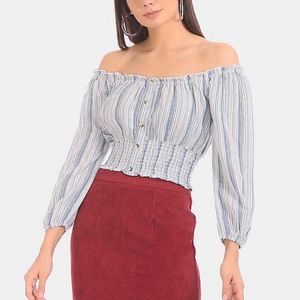 Off Shoulder Crop Top