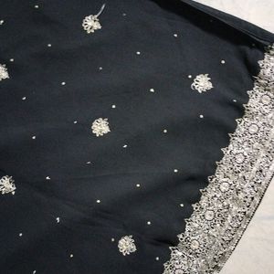 Heavy Embroidery Black Hand Making Kurti 💯