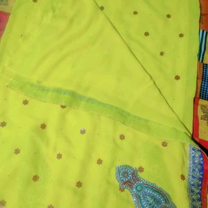 New Saree Yellow