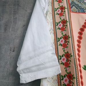 White Multi Colour Kurta