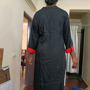 Elegant black kurta and pyjama set