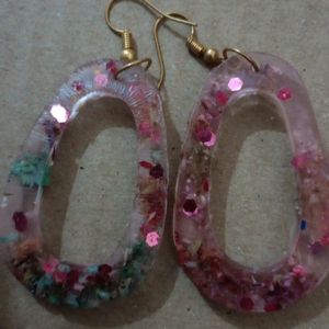 Pair Of Handmade Resin Earrings