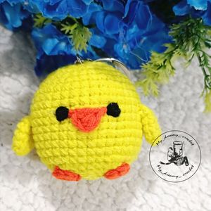 Amigurumi Chick Keychain