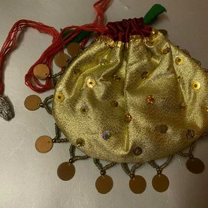 Small Potli Bags For Keeping Shagun Coins Set Of 4