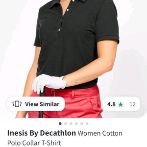 Inesis By Decathlon Polo Cotton Tshirt For Women