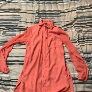 Pink high low Shirt