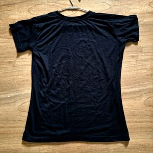 Autumn Maple Leaf Black T Shirt