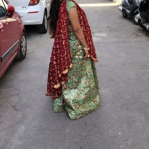 Green Lengha Choli