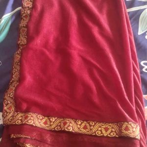 Chiffon Plain Sparkle Saree With Readymade Blouse