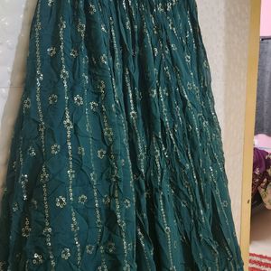 Green And Magenta Lehenga