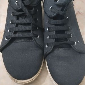 Black Boot Type Shoes