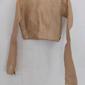 Golden Chanderi Blouse