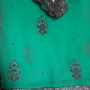 Saree With Stiched Blouse