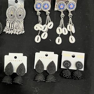 Pack Of 6 Ethnic Earrings