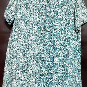 Sea Green Floral Shirt For Boy & Men 40 Chest