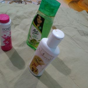 Hair Oil   Talcum Power  and  Cleanser