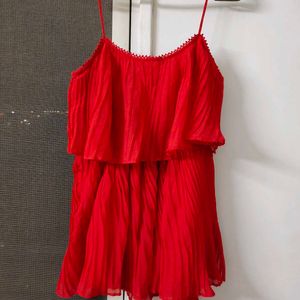 Red Western Short Dress