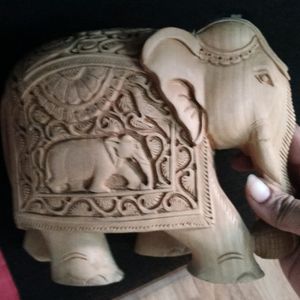 Wooden Carving Elephant Statue