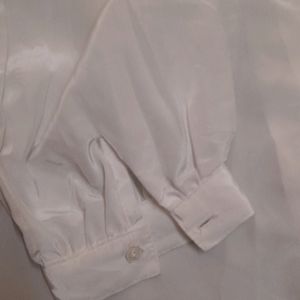 Women White Silk Shirt