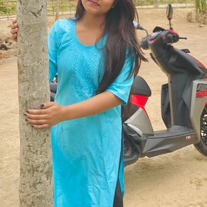 Light Blue Kurta For Women Wore Once