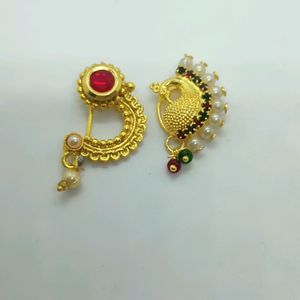 30 Rs Off Brand New Press Nose Ring Naths Combo