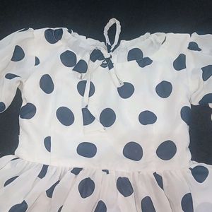 Brand New Polkadot Top For Girls