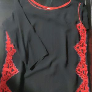 Beautiful Black Full Sleeves Kurti