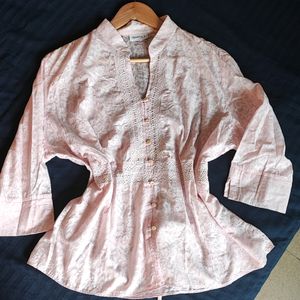 Pink Cotton Mix Top..Size XL