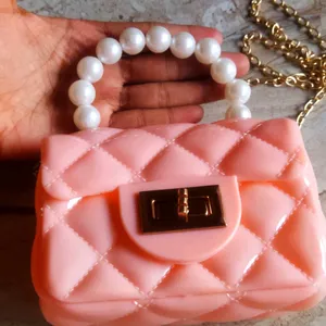 Aesthetic Korean Pink Colour Clutch Bag