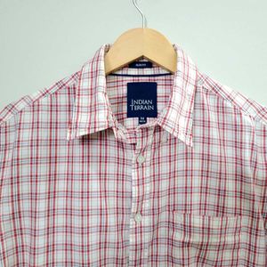 Indian Terrain Men Checkered Half Sleeve Shirt