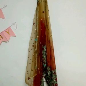 Beautiful Red Or Nude Colour Dupatta ❤️✨