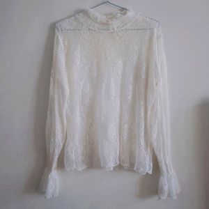 Korean Sheer Lace Top