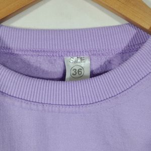 Lavender High Neck Sweatshirt(Women's)