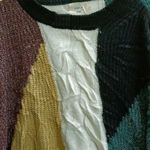 Woolen Multi colour Top