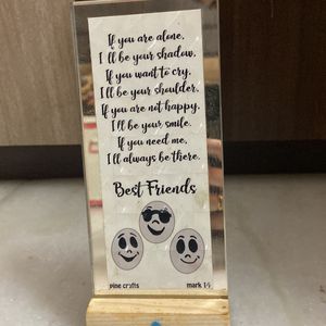 GLASS MOMENTO FOR YOUR BEST FRIEND