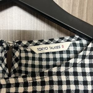 Black Check Top