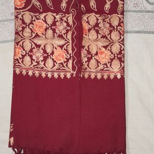 Kashmiri Aari Embroidered Wool Stole