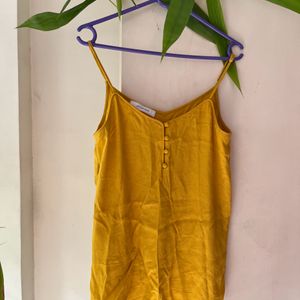 promod Women Mustard Yellow Solid Top