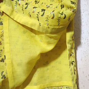 Yellow Chikankari Short Top