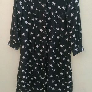 New Korean Tunic Or Kurta With Star Print