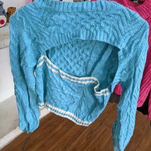 Cyan Blue Sweater