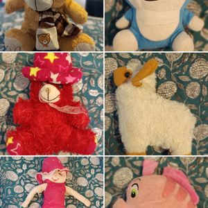 Set Of 11 Used Soft Toys With Some Defects