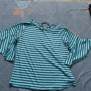 Blue Striped Top