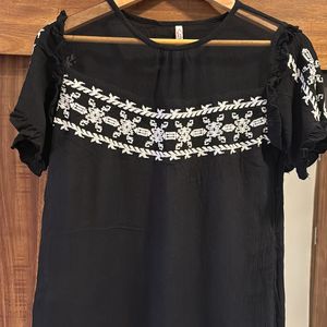 Black Beauty Embroidered Top