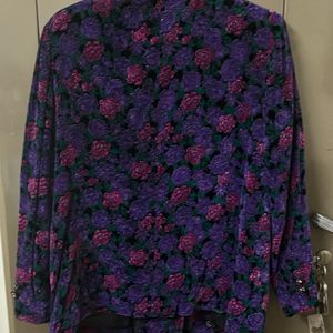 Floral Velvet Blazer