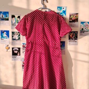 Red-White Polka Dots Dress